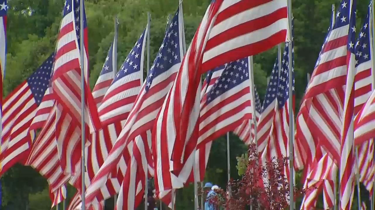 WEB EXTRA: Flags At Broken Arrow's Floral Haven Cemetery
