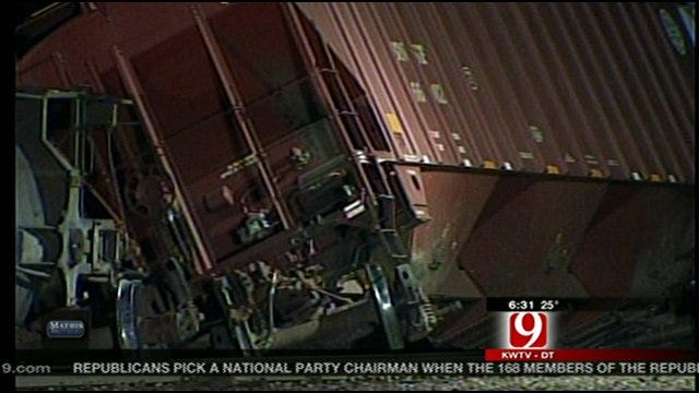 Crews Work To Clear Scene Of Derailed Train In Perry