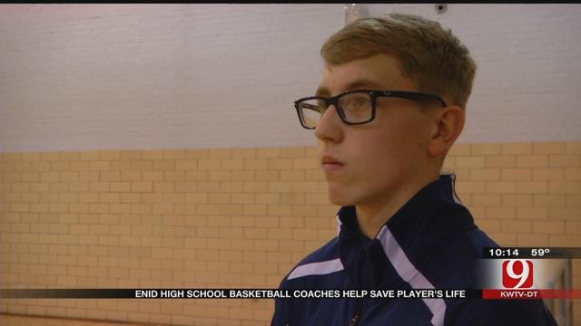 Enid HS Basketball Coaches Help Save Player's Life