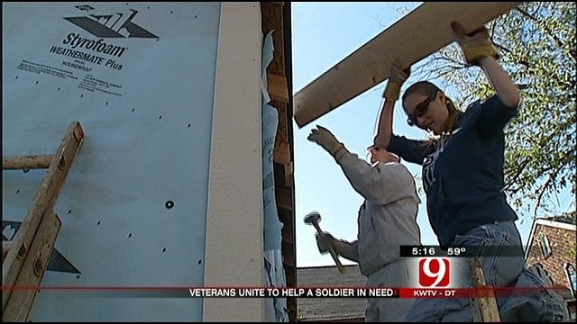 OKC Soldiers Fix Fellow Veteran's Home On Veterans Day