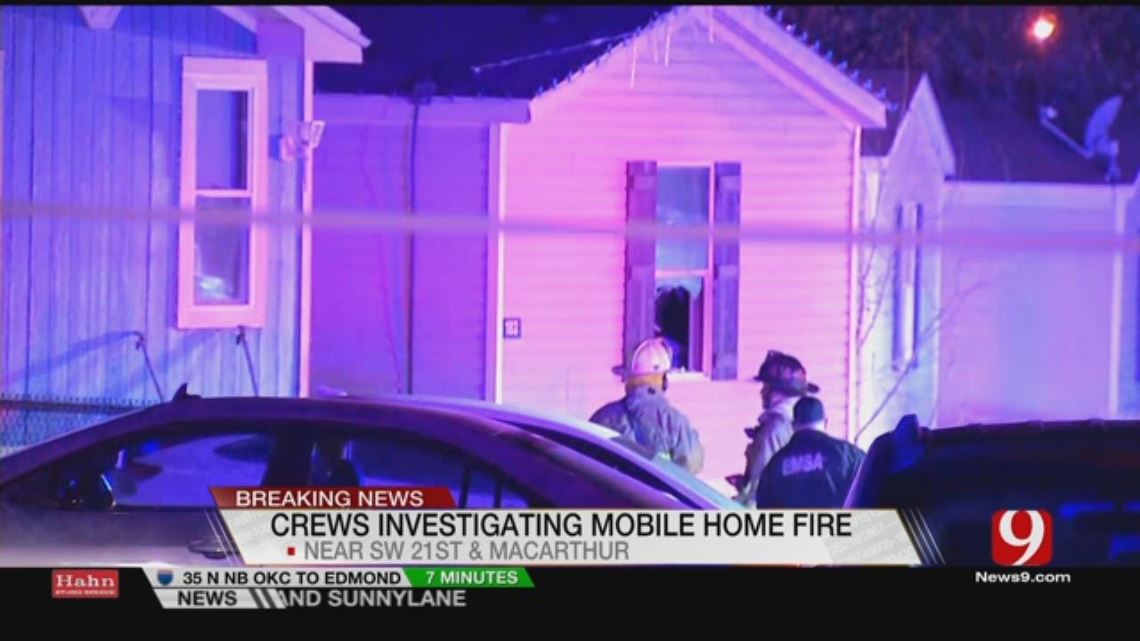 Teen In Critical Condition, Firefighter Injured In SW OKC Mobile Home Fire