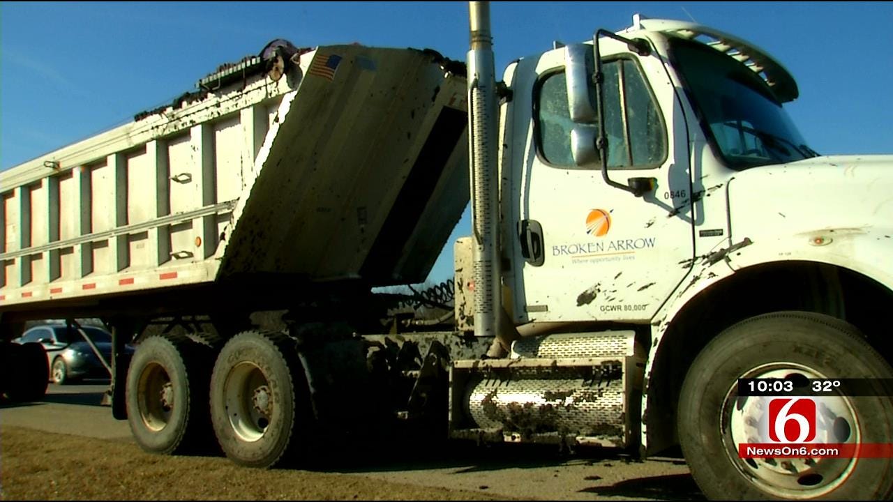 Dump Truck Slams On Breaks, Splashes Treated Waste On Depew Woman's Car