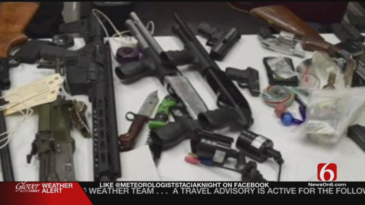 Wagoner Deputies: Felon Possessed Several Stolen Weapons