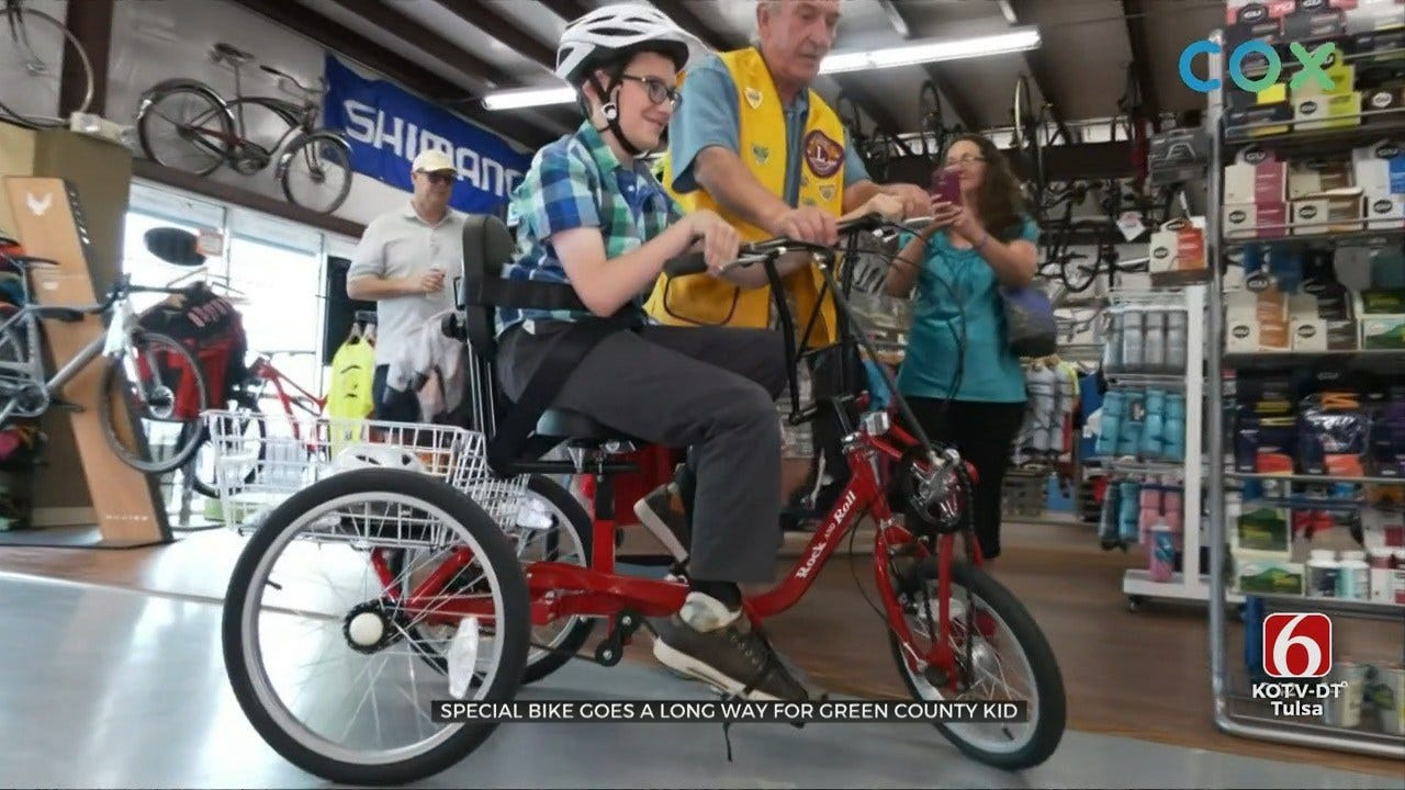 12-Year-Old With Cerebral Palsy Rides Bike For First Time Thanks To Tulsa Non-Profit