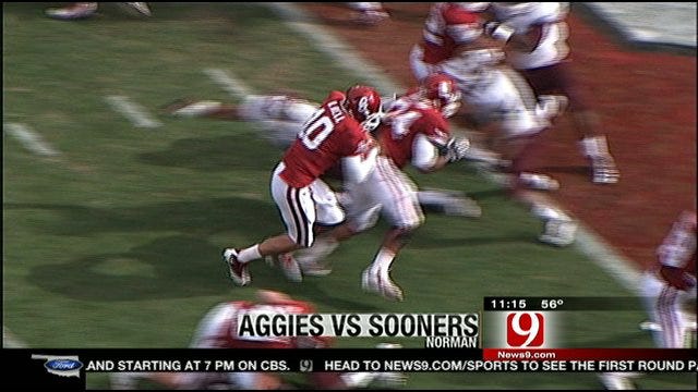 Sooners Roll Texas A&M To Stay Alive