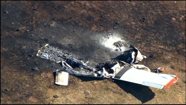 SkyNews 9 Captures Fatal Plane Crash Wreckage In Caddo County