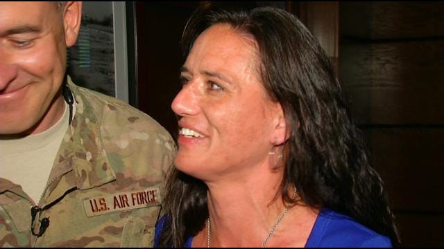 Oklahoma Airman Surprises Wife On Mother's Day