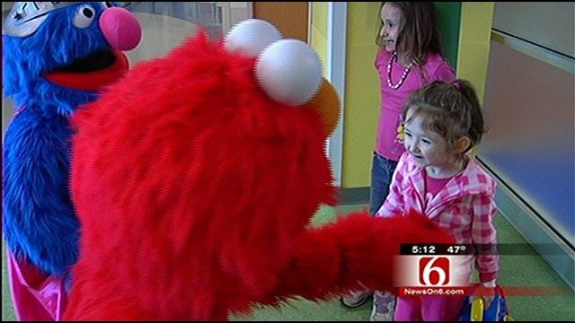 Sesame Street Characters Visit Sick Kids At Tulsa Hospital