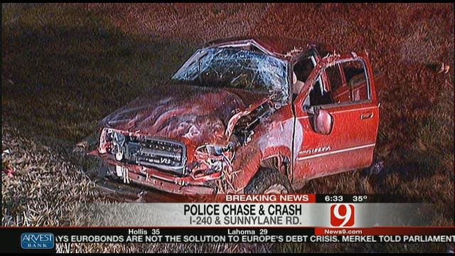 Police Chase Ends With Crash In Southeast OKC