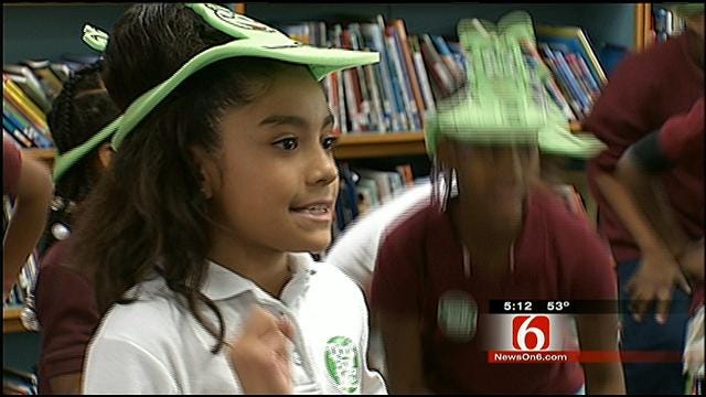 Gilcrease Elementary Kids Help Kick Off Annual Flu Prevention Campaign
