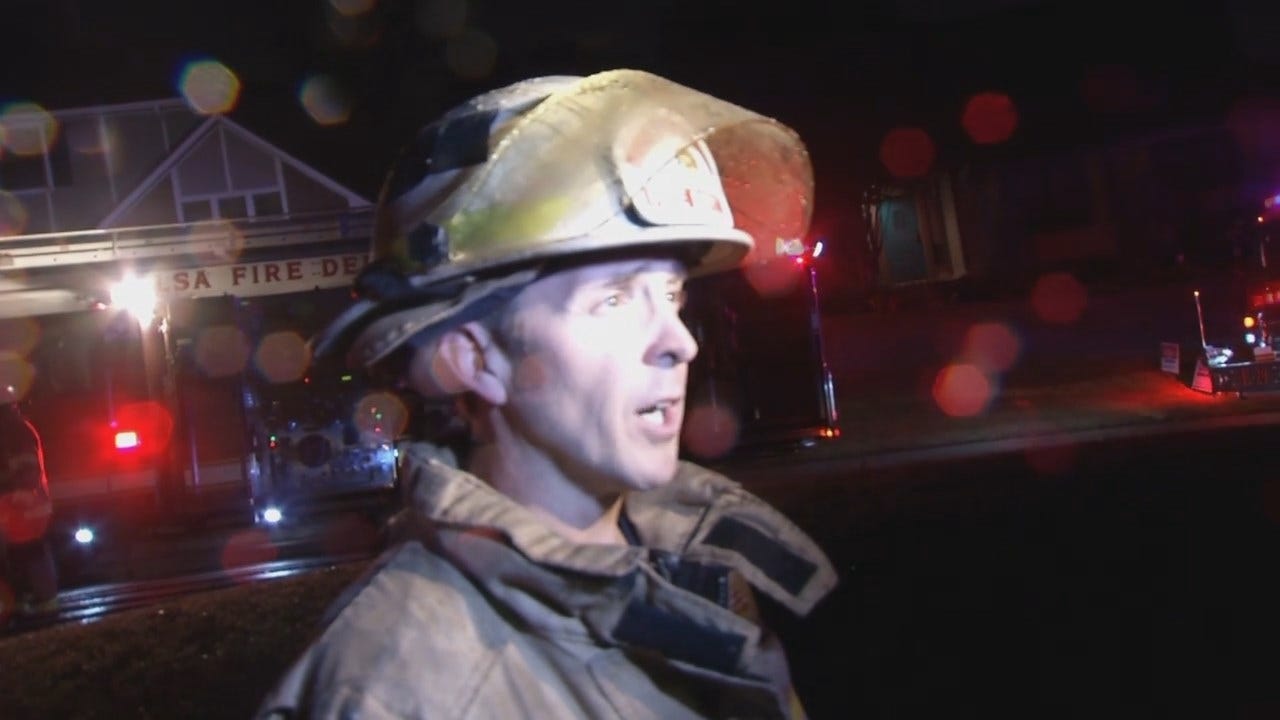 WEB EXTRA: Tulsa Fire District Chief Douglas Turner Talks About House Fire