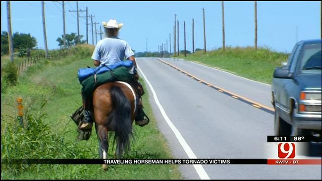 After Helping With Tornado Relief, Cowboy Heading West Leaves Moore