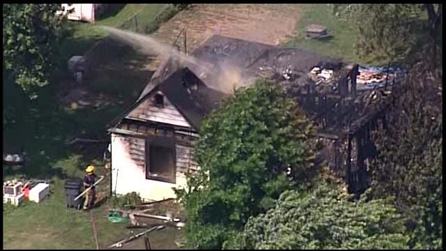 Osage SkyNews 6 Over Porter House Fire