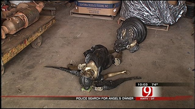 OKC Police Hope To Track Down Owner Of Stolen Angel Statue
