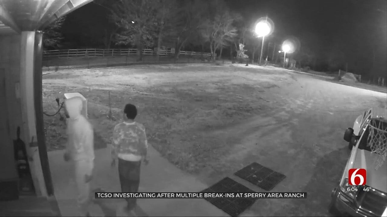 WATCH: Tulsa Co. Sheriff's Office Investigates Sperry Ranch Break-Ins