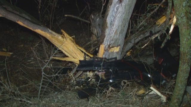 WEB EXTRA: Video From Scene Of Crash Of Jeep Into Tree