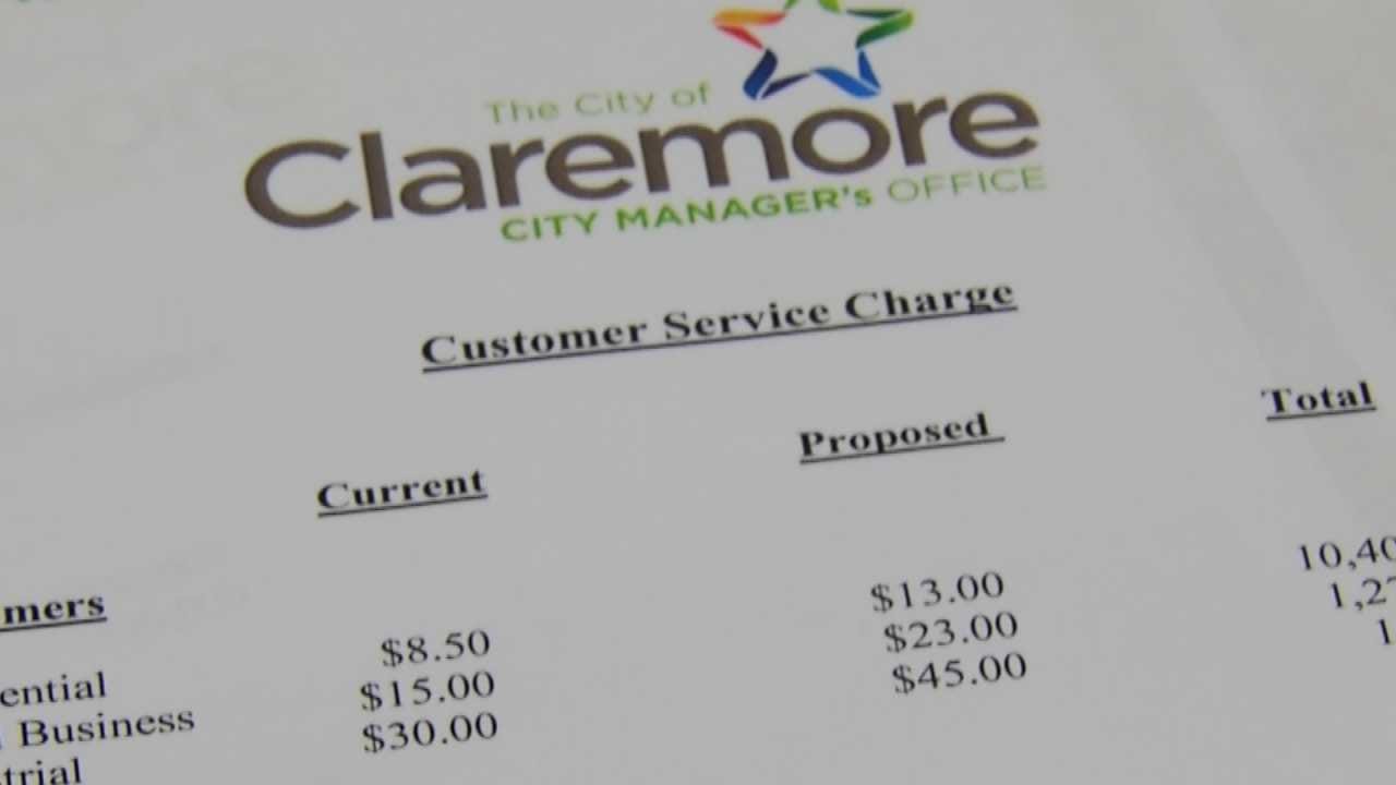 Claremore City Councilors Approve Increase To Utility Service Charge