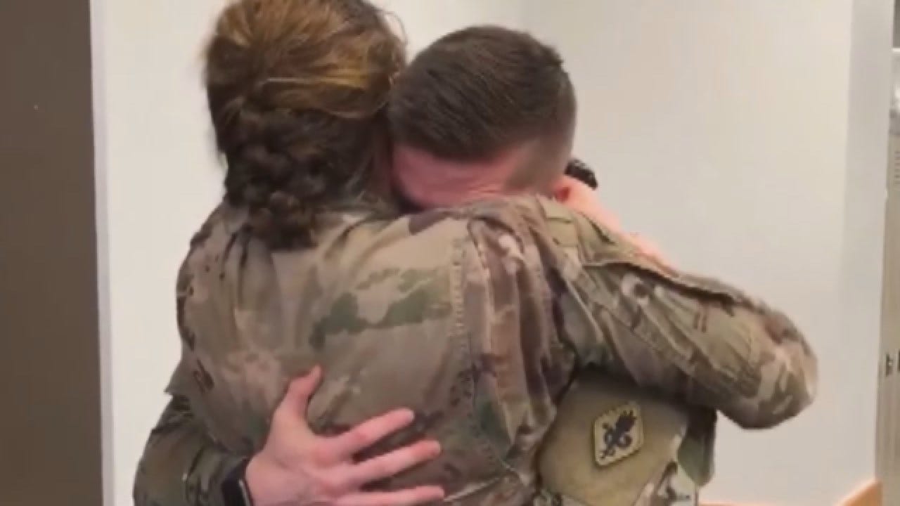 WATCH: Military Wife Surprises Her Fellow Officer Husband