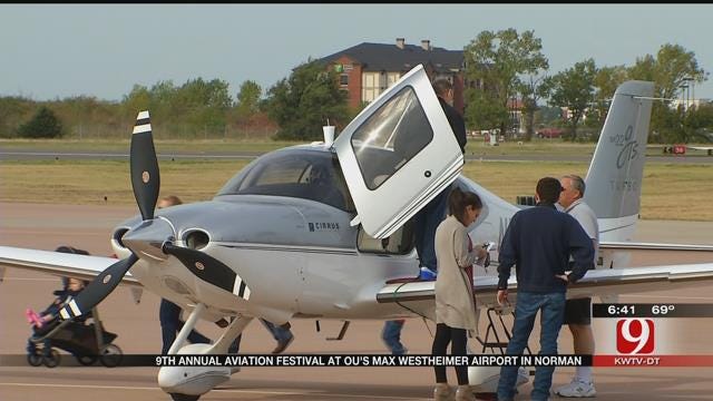 Aviation Enthusiasts Explore Aircraft At OU Aviation Festival