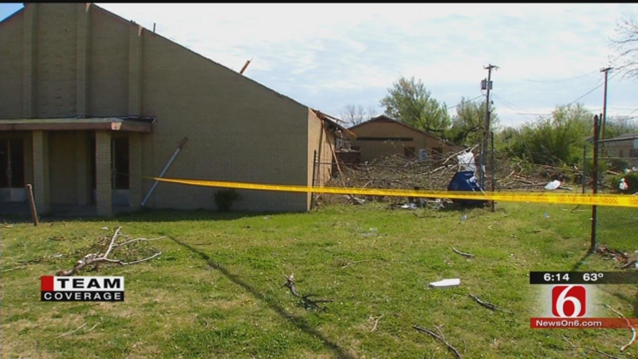 Tornado Damages Church, Power Lines In North Tulsa