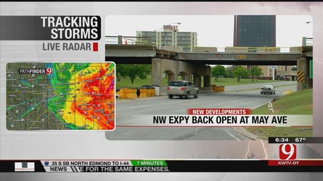 NW Expressway Reopens Ahead Of Schedule; May Ave. Bridge Remains Closed
