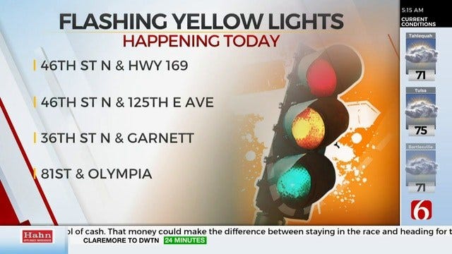 City Of Tulsa Starts Adding New Traffic Lights With Flashing Yellow Arrow