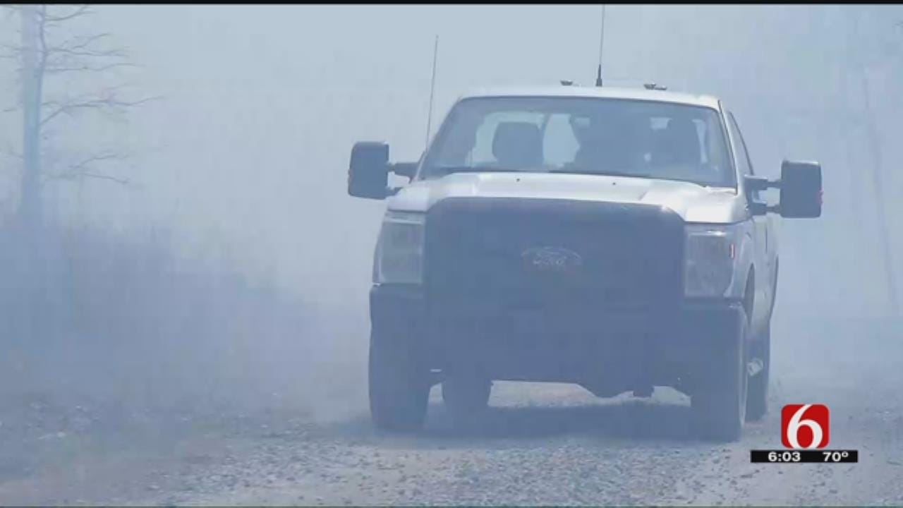Firefighters Use 'Backfire' Technique To Stop Wildfire Near Okmulgee