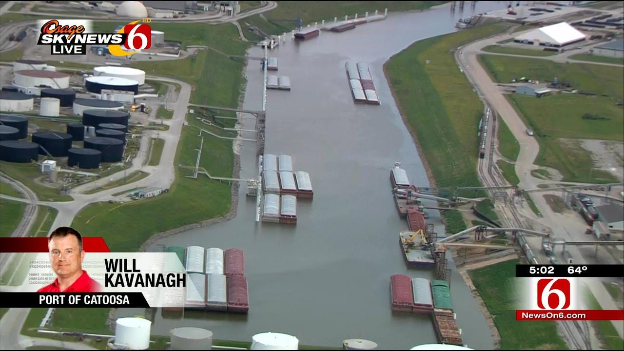 Swift Currents Stop Barge Traffic At Port Of Catoosa