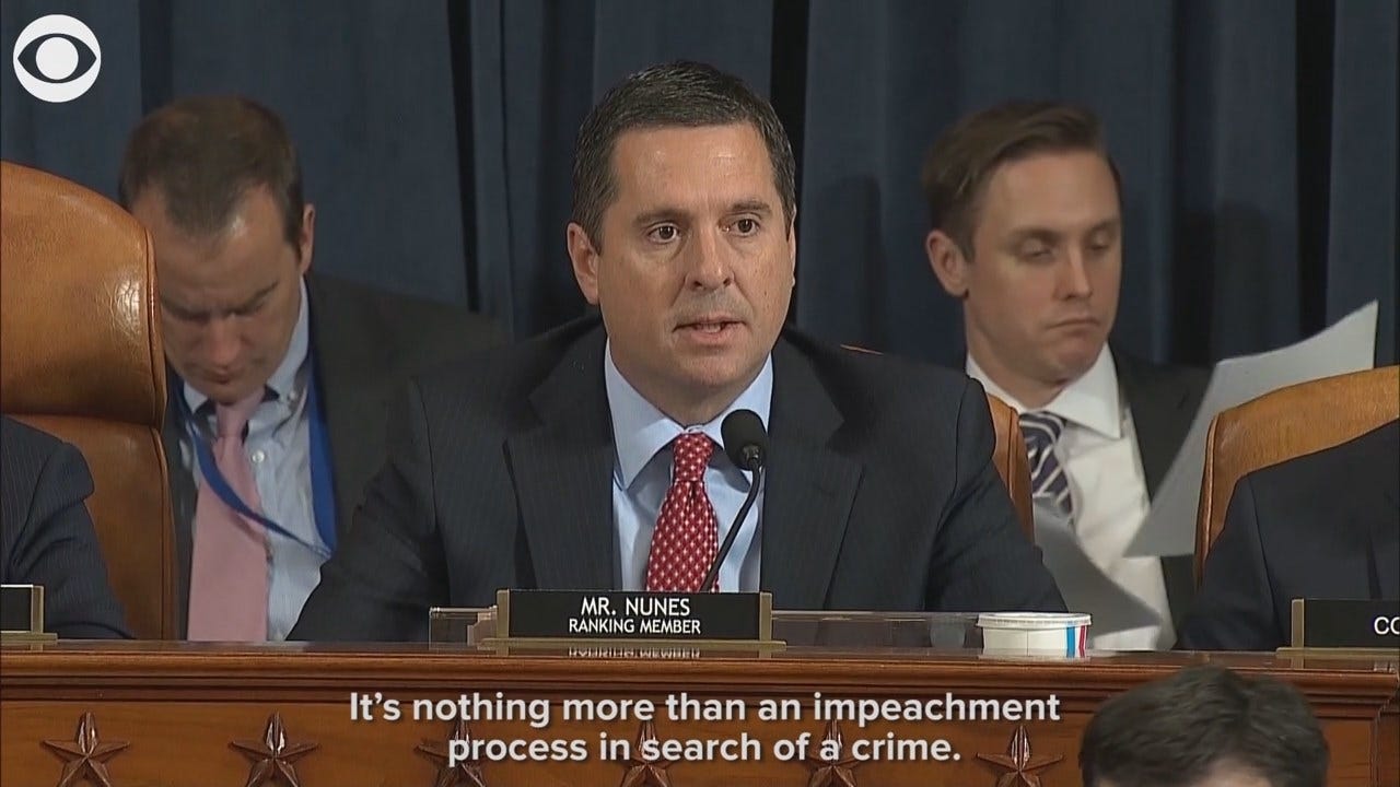 WATCH: Rep. Devin Nunes: Impeachment 'Spectacle Is Doing Great Damage To Our Country'