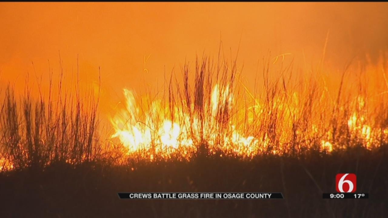 Grass Fire Reignites In Osage County