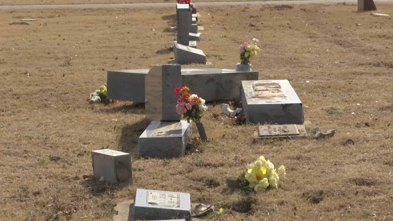 Tombstones Damaged When Police Chase Ends In Sapulpa Cemetery