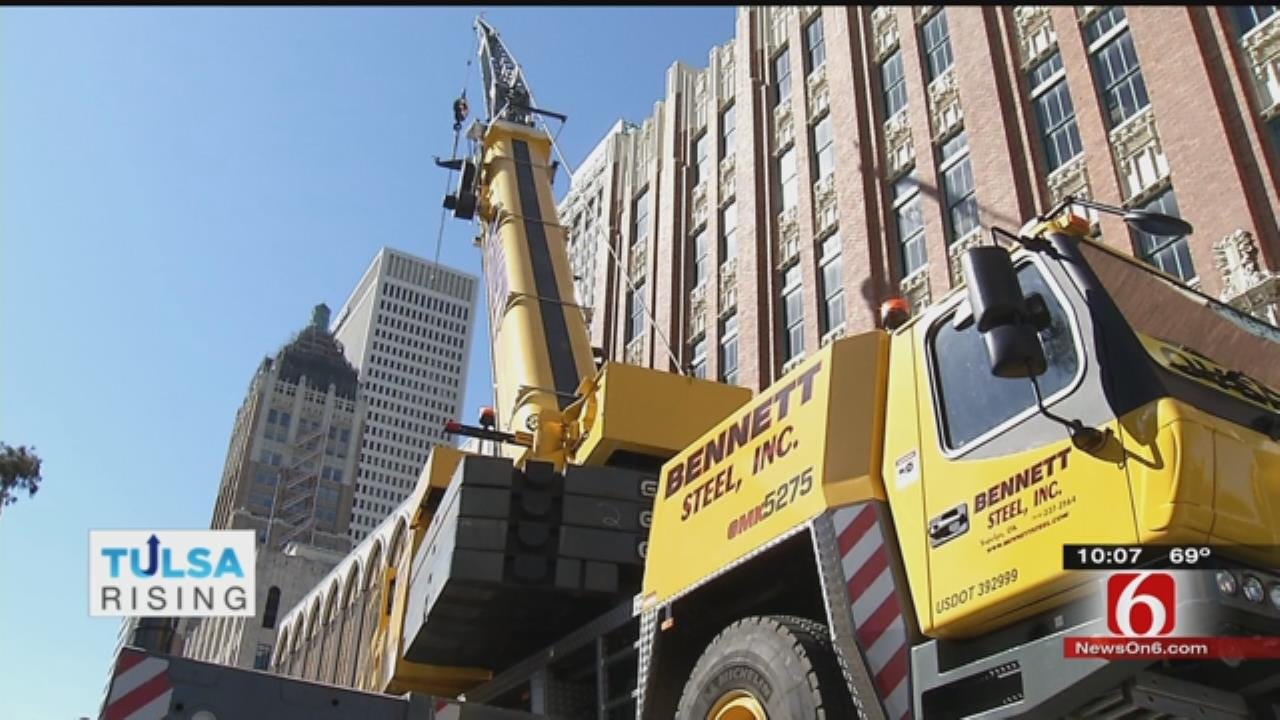 Tulsa Church Begins Removal Of Tower On Downtown Building