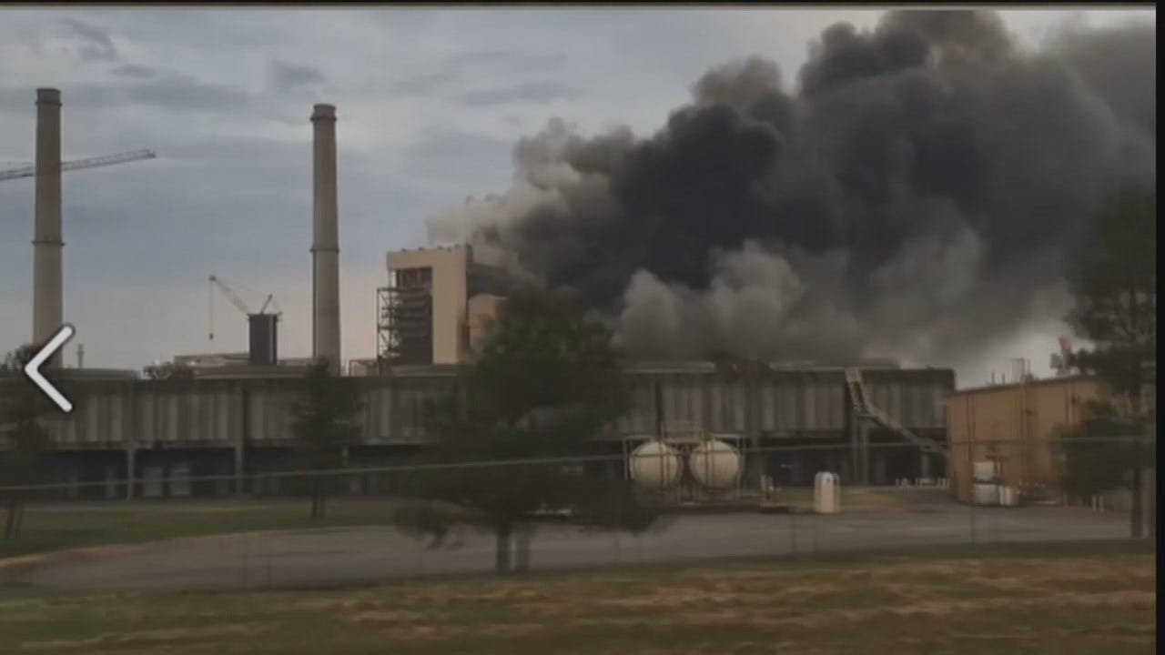 WEB EXTRA: News On 6 Viewer Jamie Dotson Video Of GRDA Plant Fire