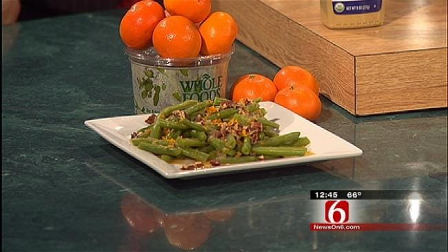 Green Beans With Pecans And Clementine Dressing