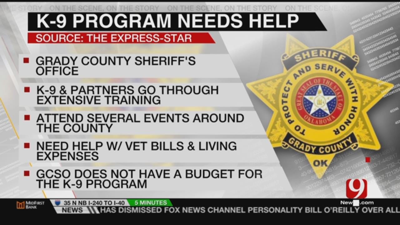 Grady County Sheriff's Office Seeking Donations For K-9 Program