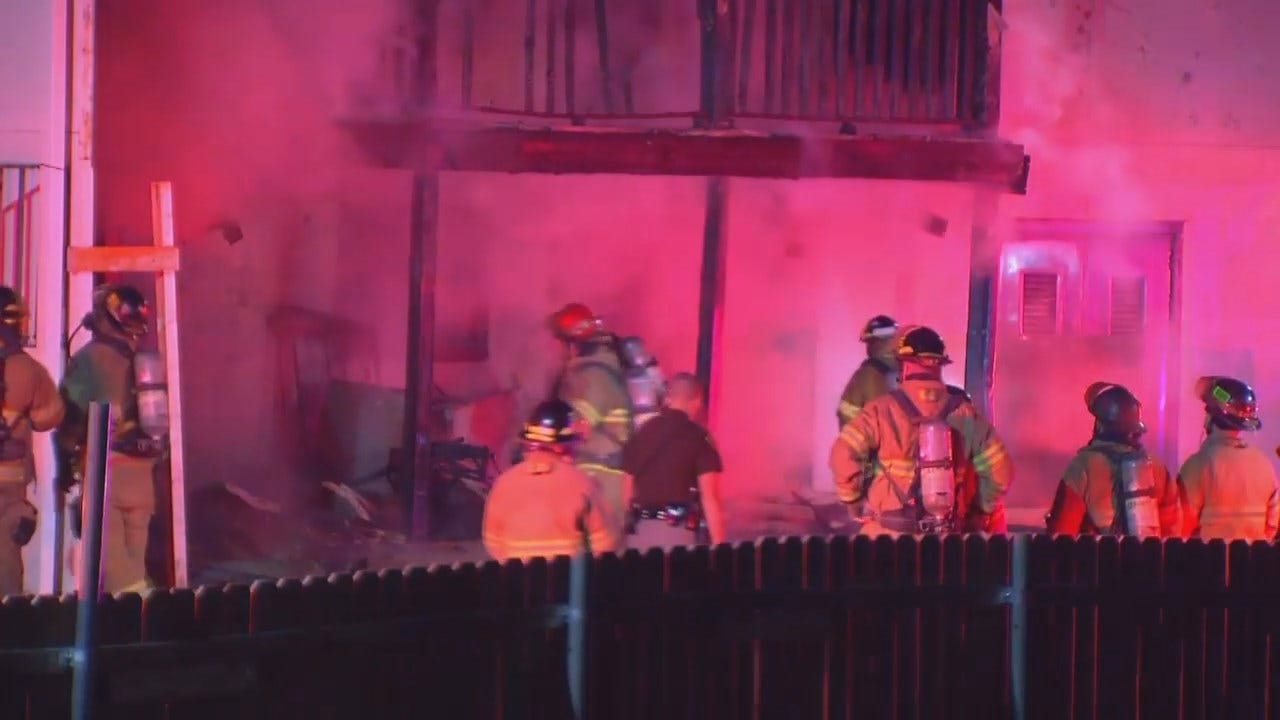 WEB EXTRA: VIdeo From Scene Of Tulsa Motel Fire