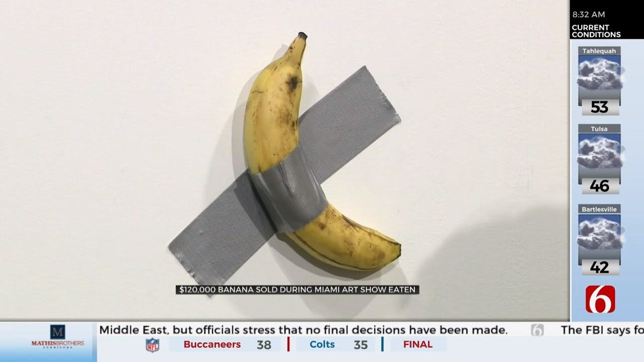 Performance Artist Eats $120,000 Banana