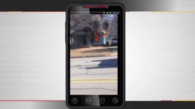WEB EXTRA: West Tulsa House Fire Video From Alex Benedict