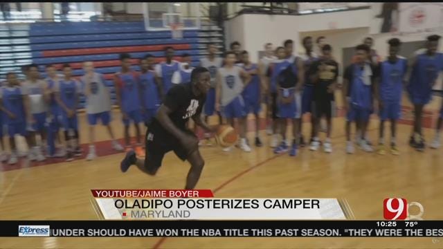 Victor Oladipo Throws Down Windmill Dunk on Camper