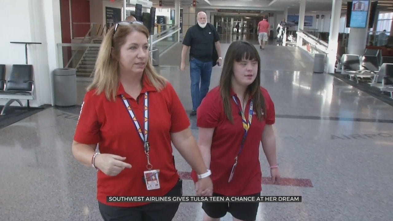 WATCH: Tulsa Teen With Down Syndrome Spends Day As Southwest Flight Attendant