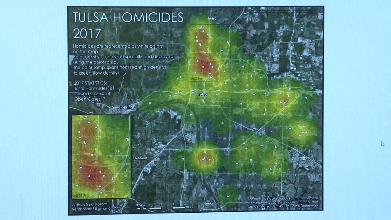 Analyst Plots Tulsa Homicides On Map, Revealing Hot Spots