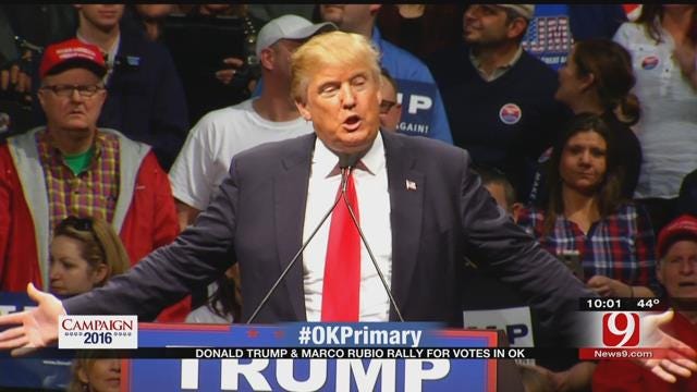 Donald Trump And Marco Rubio Rally For Votes In OK