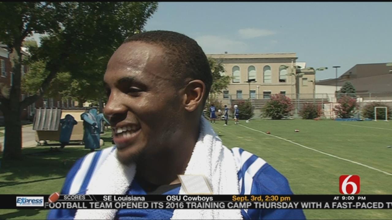 TU's Keevan Lucas Talks Day 1 Of Practice, Returning From ACL Injury