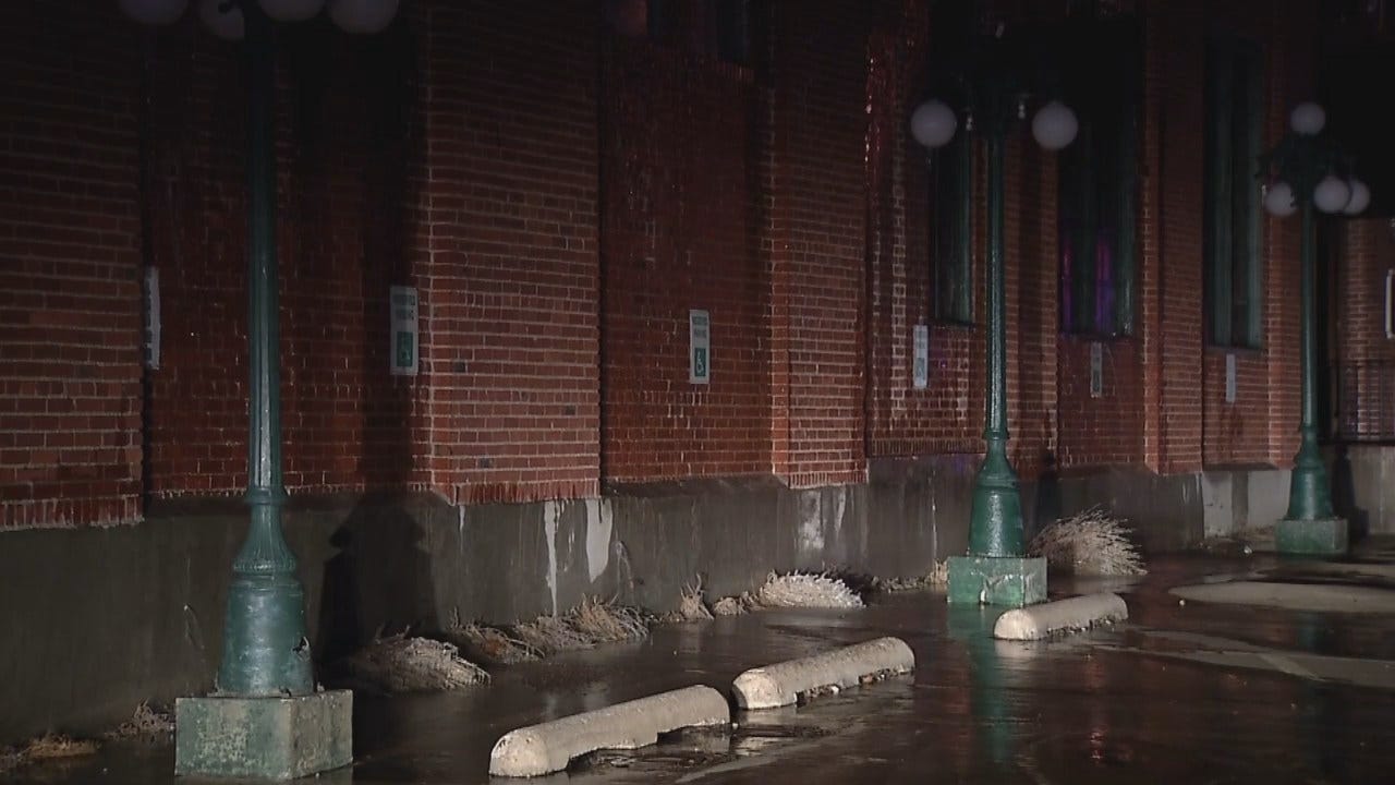 WEB EXTRA: Video Of Water Flowing Out Of Closed Downtown Tulsa Restaurant