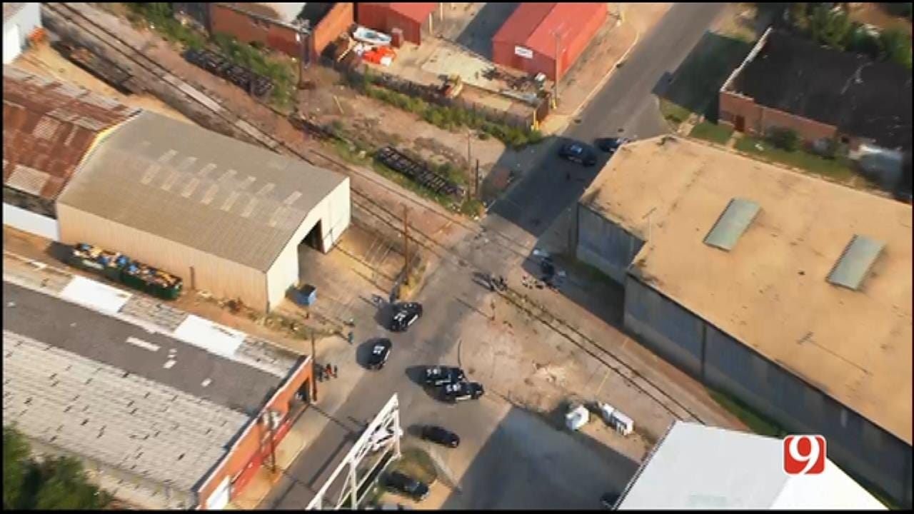 WEB EXTRA: SkyNews 9 Flies Over Deadly Auto-Ped Crash In Downtown OKC