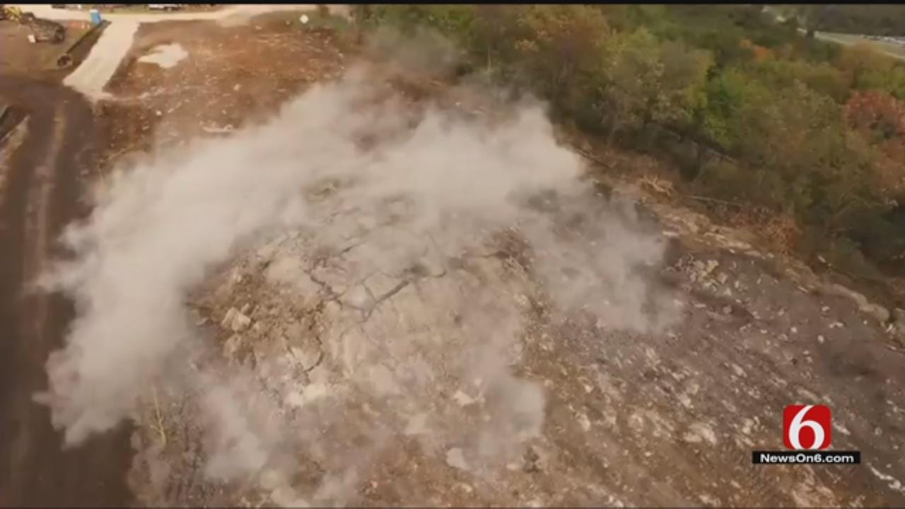 Drone Captures Video Of Catoosa Road Project Blasting