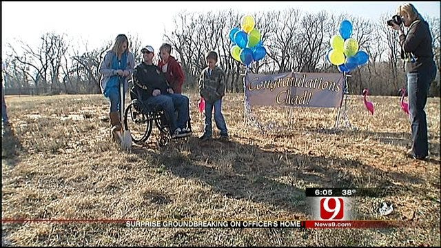 Friends Surprise OKC Officer With Groundbreaking On New Home