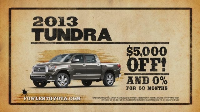 Fowler Toyota: Truck Month (Wanted)