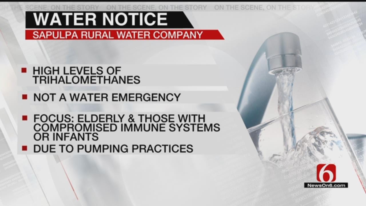High Levels Of Chemical In Sapulpa's Water, Company Warns