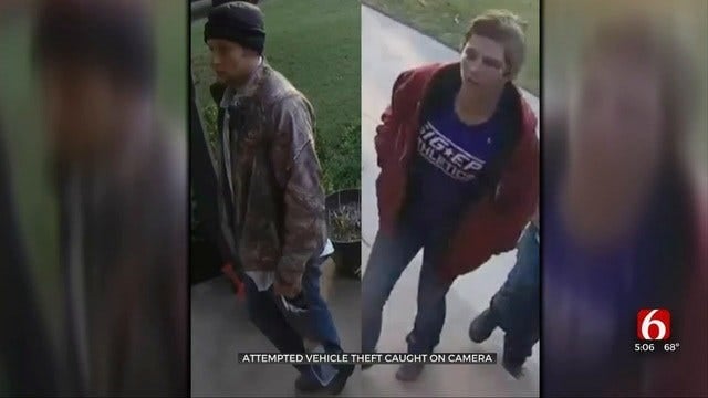 Tulsa Police Searching For Suspects In Attempted Car Theft